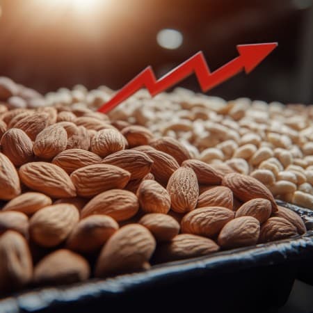 California almonds shown in a market report image